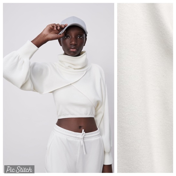 Zara Sweaters Nwt Zara White Arm Warmers With Turtleneck One Size